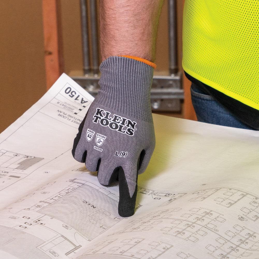 Klein Tools A2 Cut Knit Dipped Gloves, Medium, 2pk, large image number 8