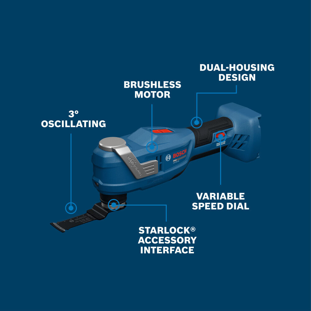 Bosch 18V Starlock Oscillating Multi Tool (Bare Tool), large image number 2