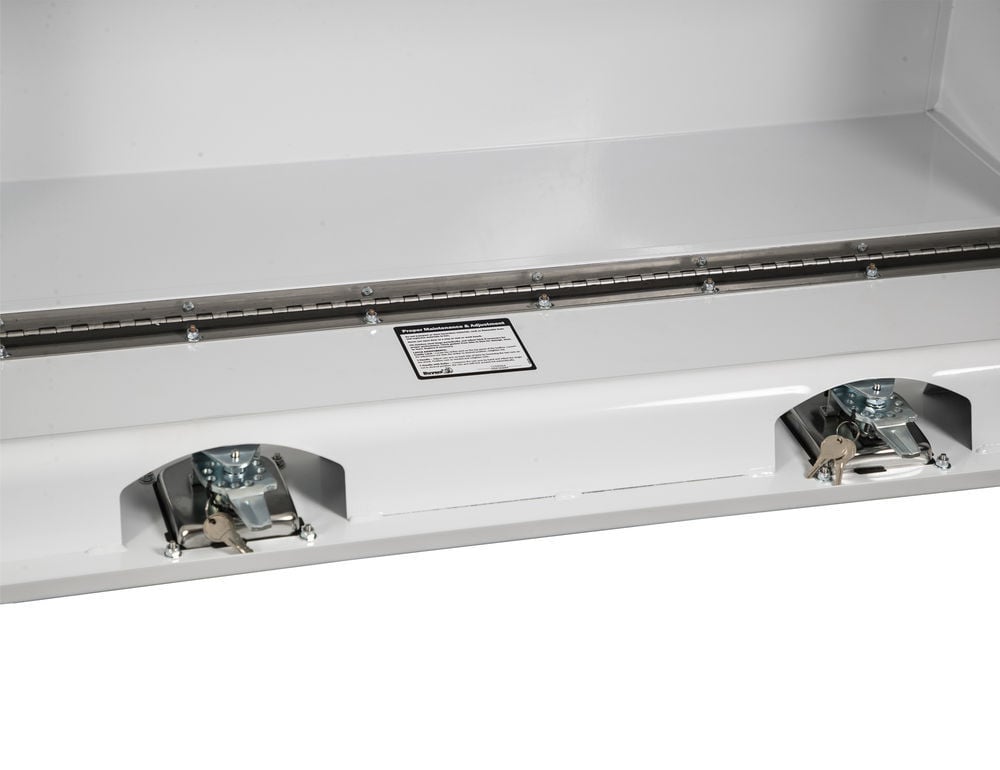 Buyers Products Company 18x16x96 Inch White Steel Topsider Truck Box, large image number 6