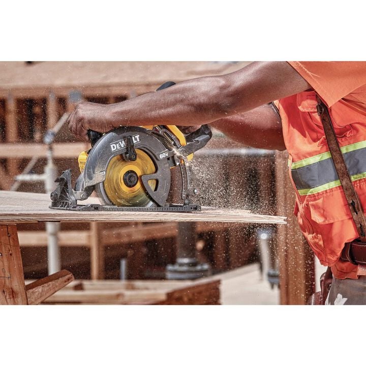DEWALT 60V MAX 7-1/4 Inch Cordless Saw & 9 Ft. Pocket Tape Measure Bundle, large image number 14