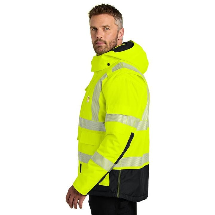 Carhartt Waterproof Class 3 Sherwood Hi-Vis Lime Jacket, large image number 3