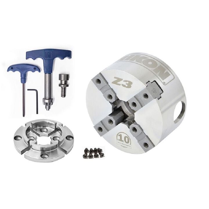 RIKON Z3 Lathe Chuck & Jaw - Direct Thread