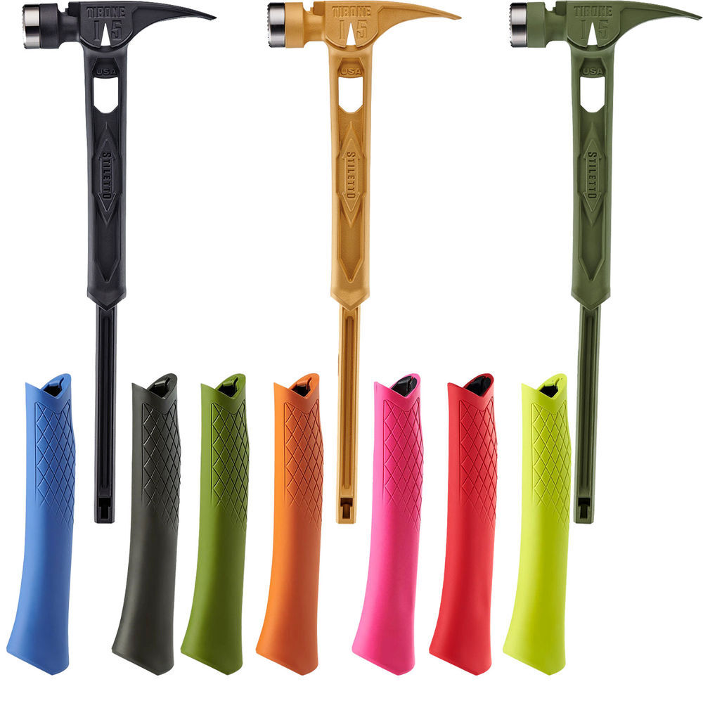 Stiletto TIBONE 15oz Limited Edition Gold Titanium Framing Hammer with Red Handle, large image number 2
