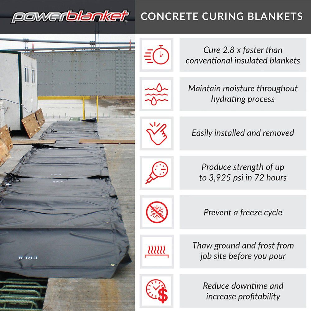 Powerblanket 3' x 4' Concrete Curing Flat Heating Blanket, large image number 3