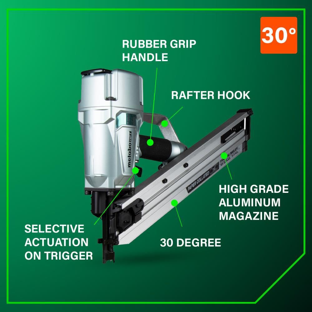 Metabo HPT 3-1/4in Clipped Head Paper Collated Framing Nailer, large image number 5