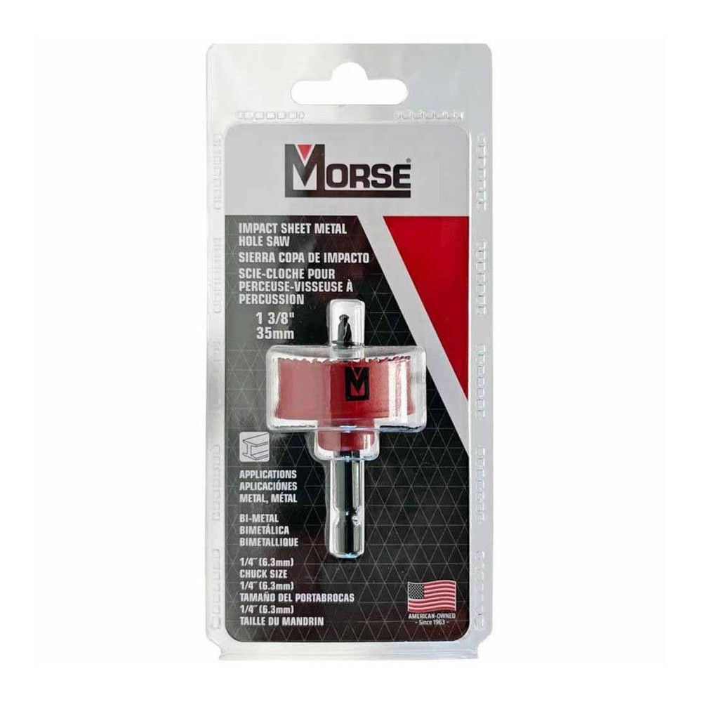 MK Morse IHS22 1-3/8 Inch Diameter 1/4 Inch Chuck Impact Hole Saw, large image number 2