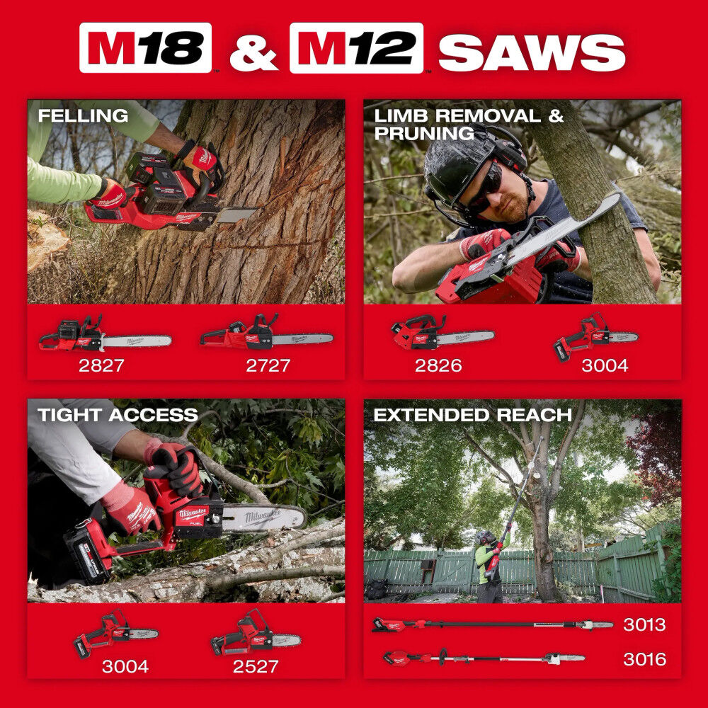 Milwaukee Saw Chain Sharpening Set 9 Pieces and M18 Fuel 14 Inch Chainsaw (Bare Tool) Bundle, large image number 9