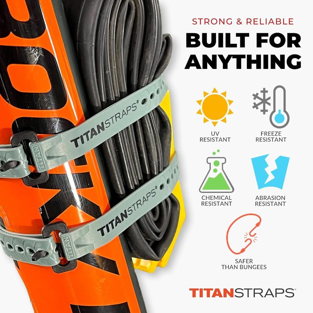 Titan Straps 6 Inch Fire Polyurethane Mini Strap with Nylon Buckle - 4 Pack, large image number 6