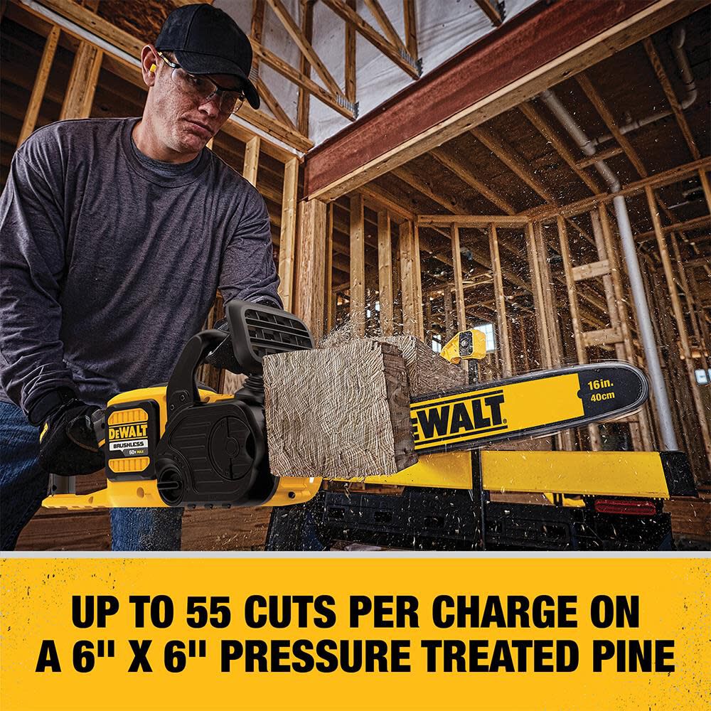 DEWALT FLEXVOLT 16 in Chainsaw 60V MAX Kit DCCS670X1 Acme Tools