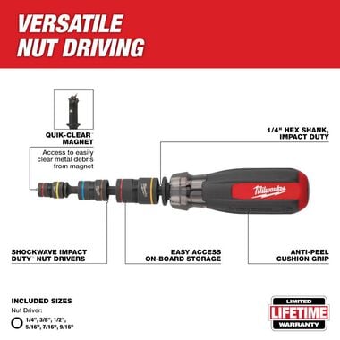 Milwaukee Multi-Nut Driver W/ SHOCKWAVE Impact Duty Magnetic Nut Drivers, large image number 2