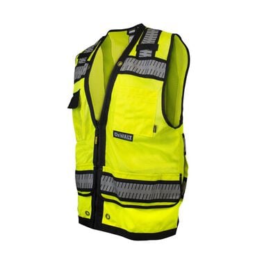 DEWALT Class 2 Heavy Duty Surveyor Vest, Hi-Vis, Large