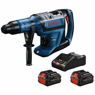 Bosch 18V Hitman SDS max 1 7/8 in Rotary Hammer Kit with 2 CORE18V 8Ah PROFACTOR Batteries Factory Reconditioned