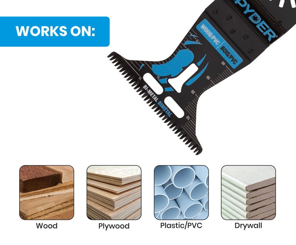 Spyder 2-1/2 Inch Universal Fit Bi-Metal Osc Blade for Clean Wood and PVC, large image number 5