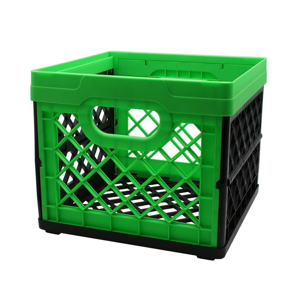 Grip On Tools 13 Inch x 11 Inch Green/Black Collapsible Crate – 55177