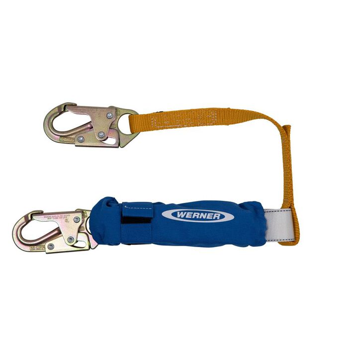 Werner 3ft DeCoil Lanyard (DCELL Shock Pack 1in Web Snap Hook), large image number 3