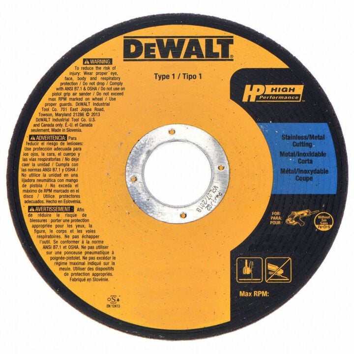 DEWALT 20V MAX XR Cordless Cut-Off Tool & Bonded Cutting Wheel Bundle, large image number 12