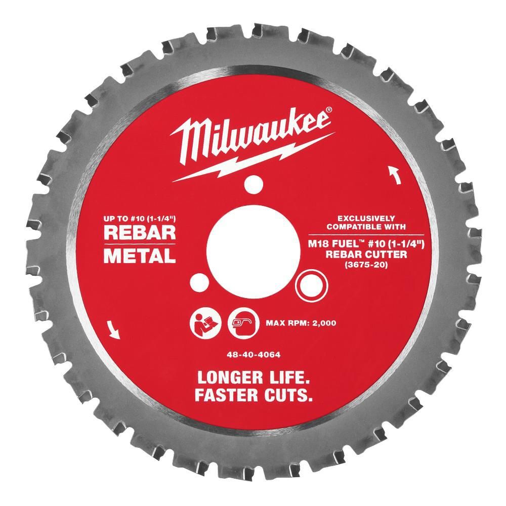 Milwaukee Rebar Cutting Blade for #10 1-1/4 Inch Rebar, 10 Pieces, large image number 8
