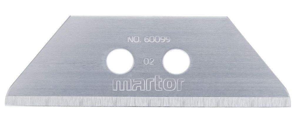 Martor USA Stainless Steel Deep Edged Blunt Tip Trapezoid Blade, 100 Pieces, large image number 2