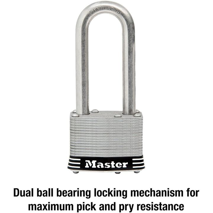 Master Lock Padlock 2in Keyed Dual Ball Bearing Pin Tumbler, large image number 3