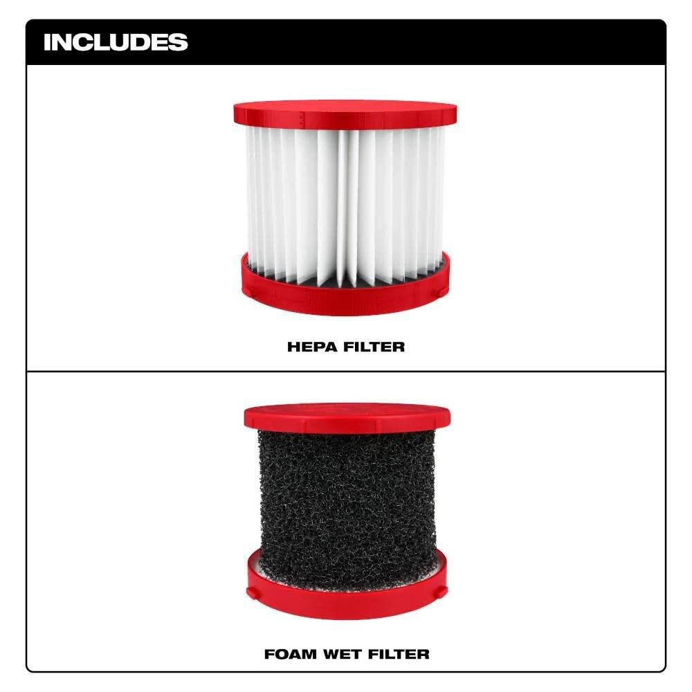 Milwaukee 2-Piece HEPA Filter and Foam Wet Filter Kit, large image number 6