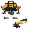 DEWALT 20V MAX 2 Tool Combo Kit and 20V MAX 4-1/2 - 5 Inch Grinder Bundle, small image number 1
