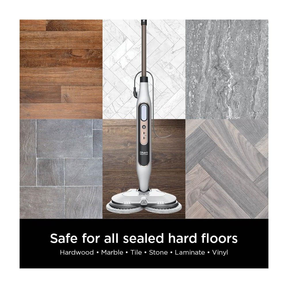 Shark 14-1/2 Inch Rotator Scrubbing and Sanitizing Steam Blaster Mop White, large image number 8