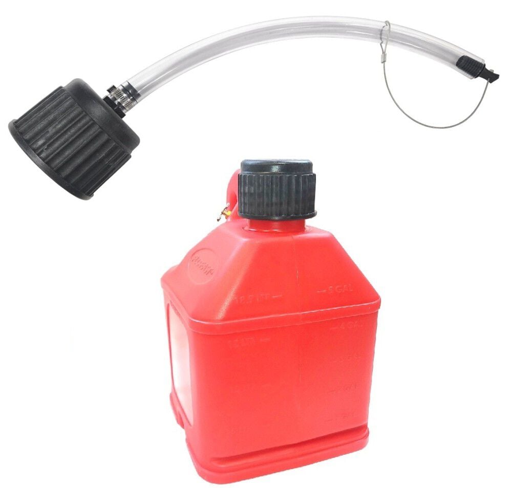 Flo-Fast DEF Pour Spout and Two 5 Gallon Utility Containers, Red – 70715 50101
