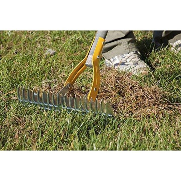 True Temper 15 in. Adjustable Thatch Rake with Cushion End Grip, large image number 1