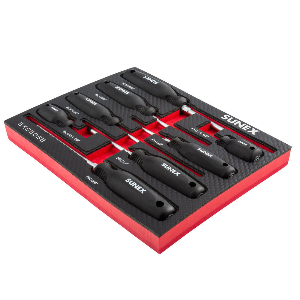 Sunex Phillips and Slotted Magnetic Screwdriver Set 8 Pieces, large image number 6