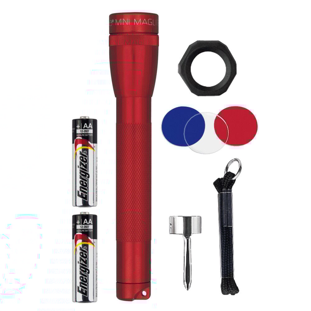 Maglite Mini Xenon 2AA Battery-Powered LED Flashlight Combo Pack – 106-000-346
