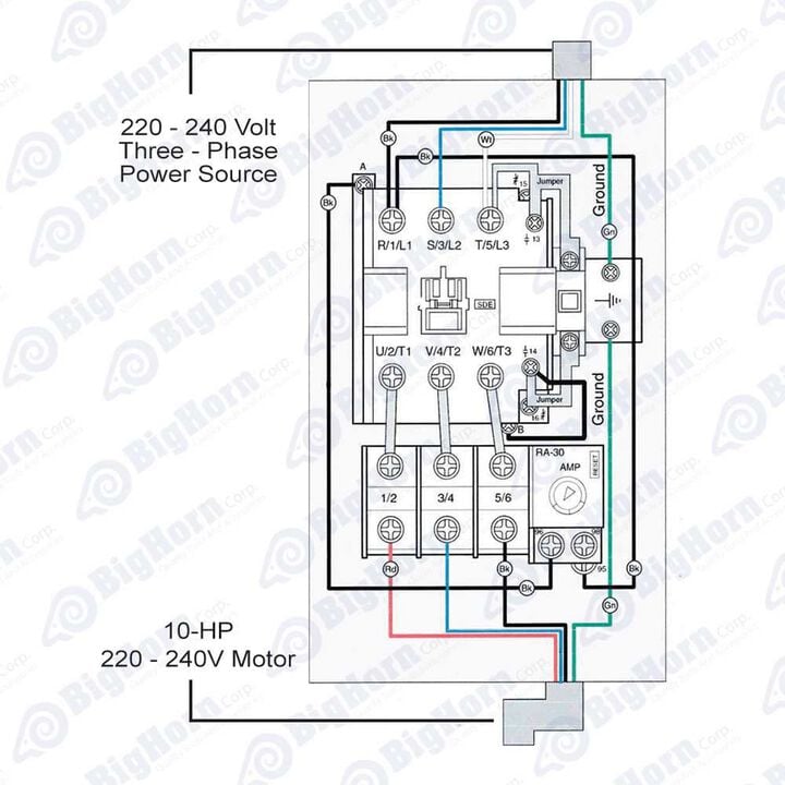 Big Horn Magnetic Switch SW90-39 3 Phase 220-240V 10hp 22-34 Amp, large image number 2
