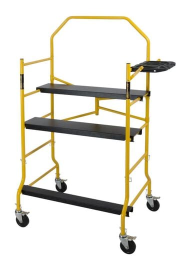Metaltech 5-ft Jobsite Deluxe Scaffold with Tray and Safety Rail, large image number 0
