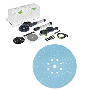 Festool Planex LHS 2 225 EQI-Plus Drywall Sander, P180 Abrasive Bundle