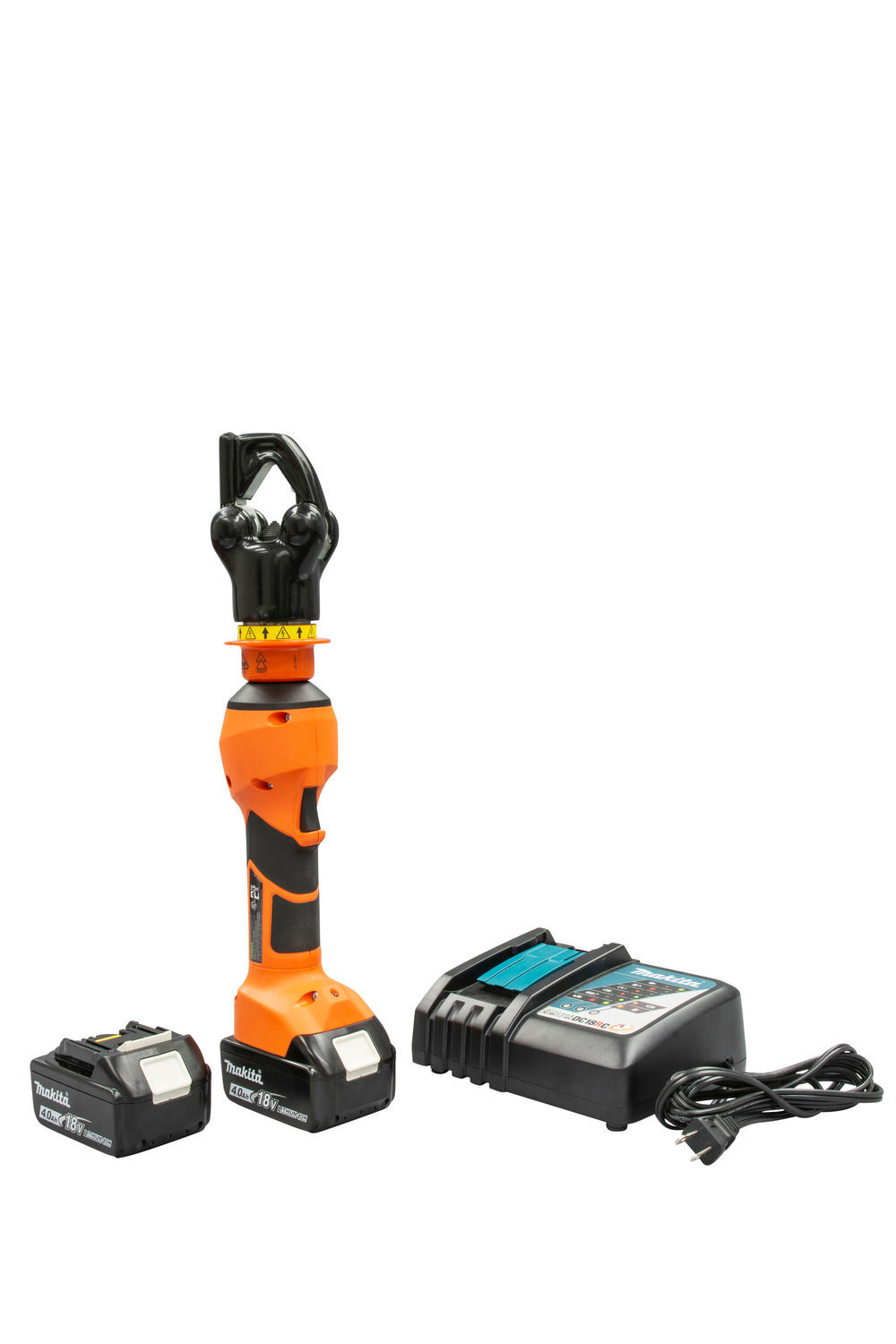 Greenlee 6-Ton Crimper Kit, (PVC) 6ID Jaw, 120V Charger, Two 4 Ah Batteries, large image number 2