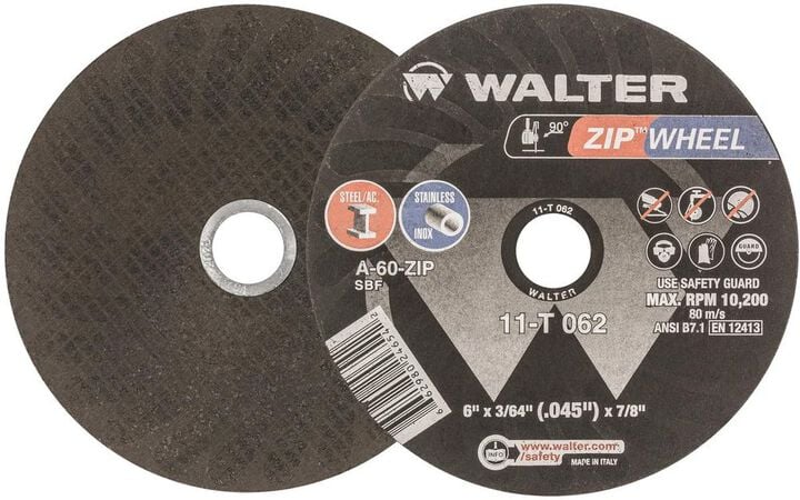Walter Cut-Off Wheel, 6 x 3/64 x 7/8 Inch ZIP WHEEL, Type 1