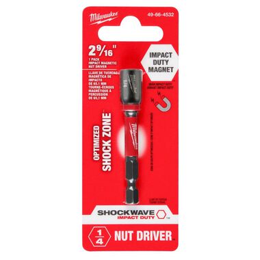 Milwaukee SHOCKWAVE 2-9/16 in. Magnetic Nut Driver 1/4 in., large image number 8
