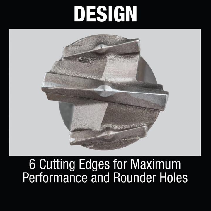 Makita 1-1/8in x 21in Spline Bit 6-Cutter, large image number 4