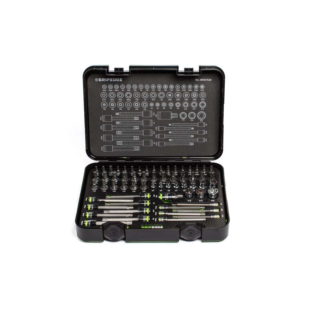 GripEdge Tools Master RPT Hex and Star Driver Set 62 Pieces, large image number 1