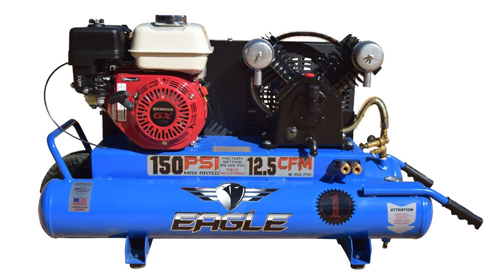 Eagle Compressor Portable Gas Wheelbarrow Air Compressor 10 Gallon, large image number 1