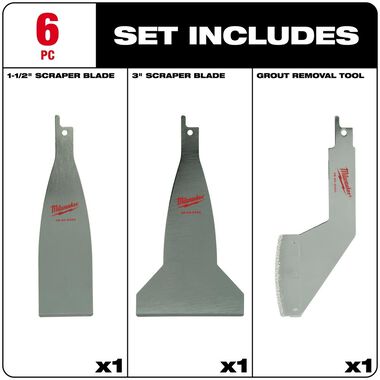 Milwaukee Material Removal Blade Set 3PK, large image number 1
