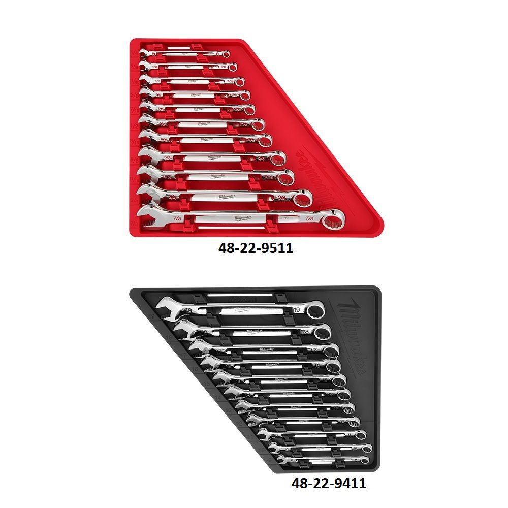Milwaukee 11 Piece Metric Combination Wrench Set and 11 Piece SAE Combination Wrench Set Bundle, large image number 2