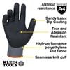Klein Tools Winter Knit Dipped Gloves, Cut Level A4, Touchscreen, Small, small image number 2
