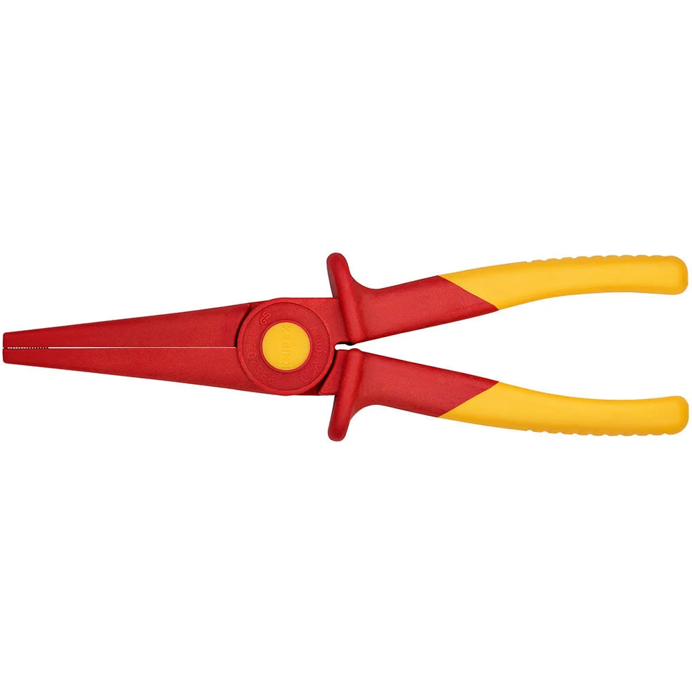 Knipex 8-3/4 Inch Flat Nose Plastic Pliers with 1000V Insulated Handle, large image number 1