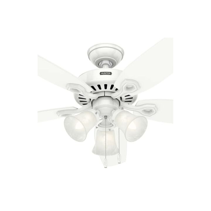 Hunter Fan Builder Plus Ceiling Fan 52in Snow White Snow White, large image number 6