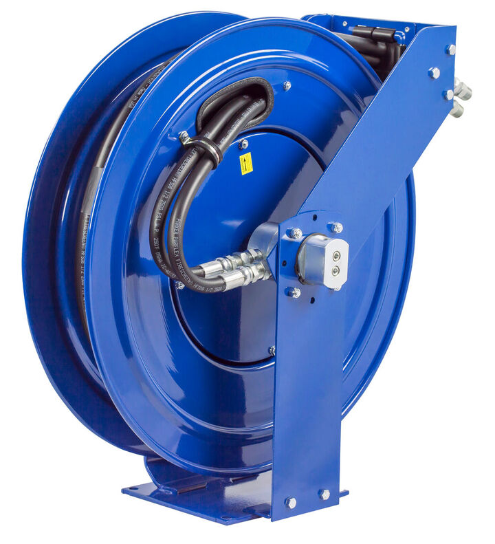 Coxreels Hose Reel Dual Hydraulic Hose Spring Rewind for Hydraulic Oil 1/2in ID 50' Hose 2500 PSI, large image number 4