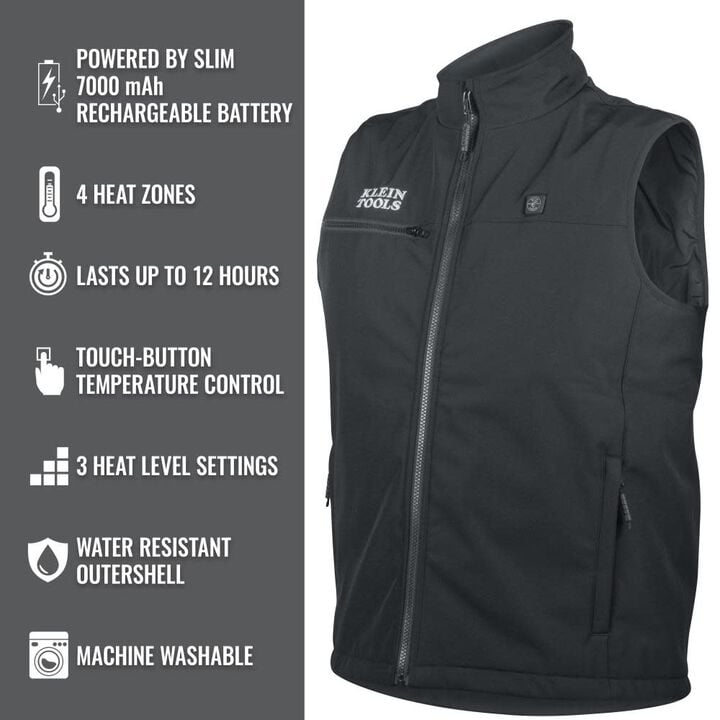 Klein Tools Heated Base Layer Vest, large image number 4