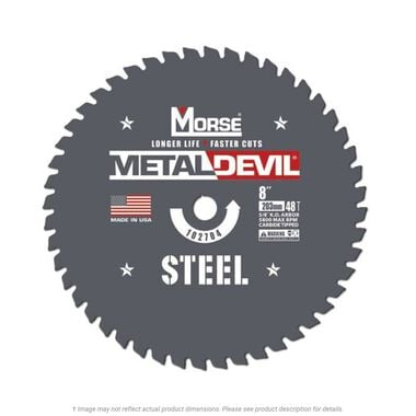 MK Morse 8in 48 Tooth Metal Devil Steel Circular Saw Blade