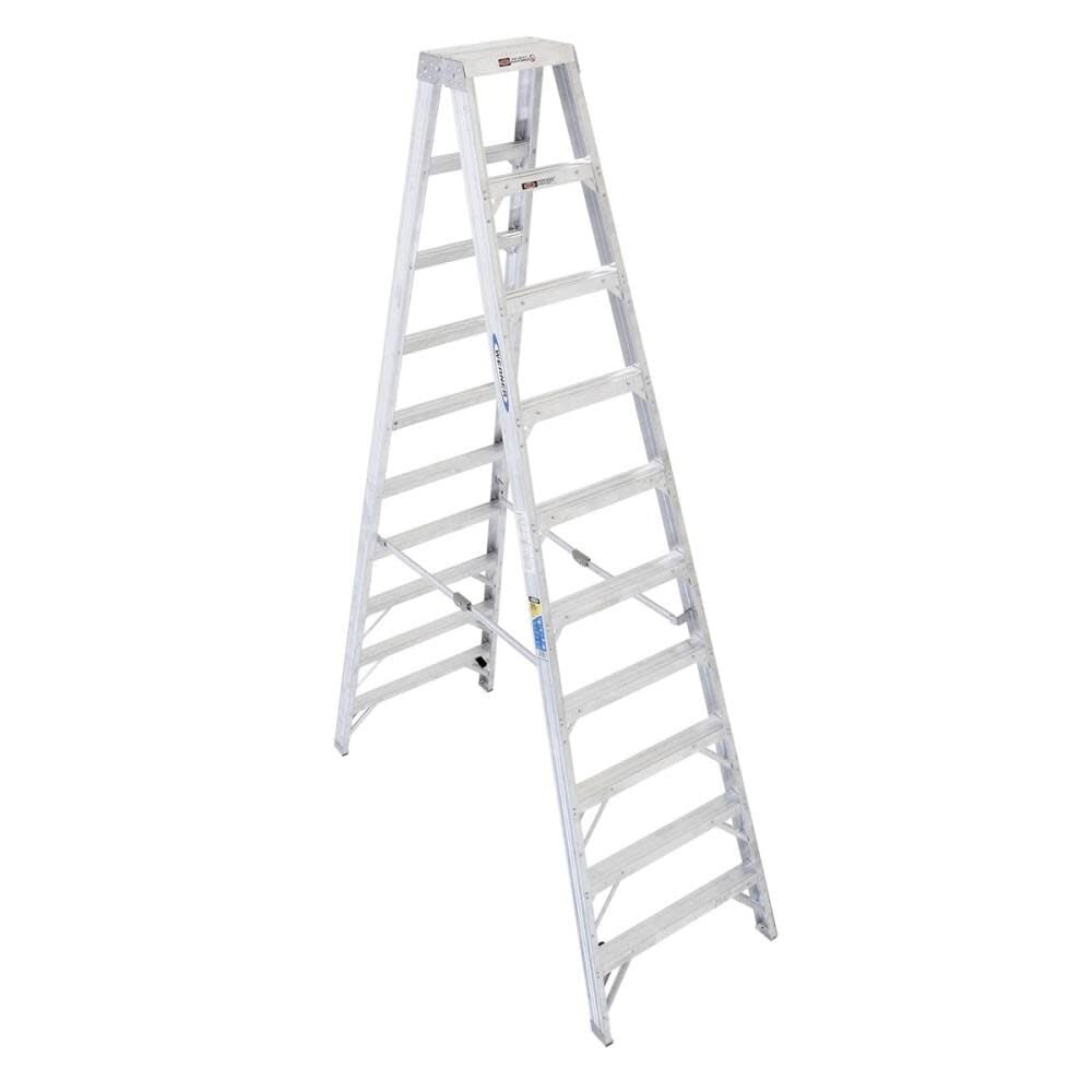 Werner 10 Ft. Aluminum Type IAA Twin-Step Ladder – T410