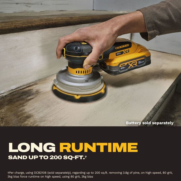 DEWALT 20V MAX* XR 6 Inch Random Orbital Sander (Bare Tool), large image number 6