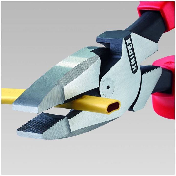 Knipex Linemans Pliers Plastic Coated Handle 240mm, large image number 5